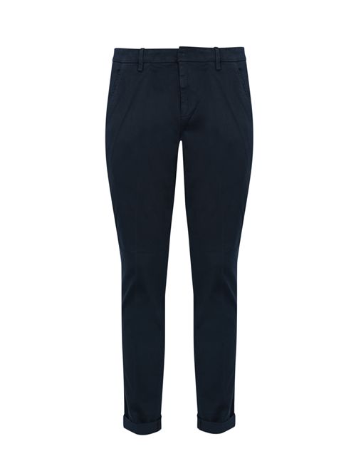 Pantalone Gaubert in gabardina di cotone stretch Blu tuareg DONDUP | UP235 GSE043 PTD899